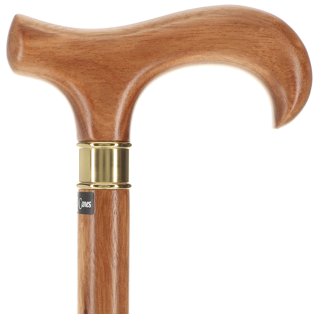 Super Strong Genuine Zebrano Derby - Striped Wood & Brass