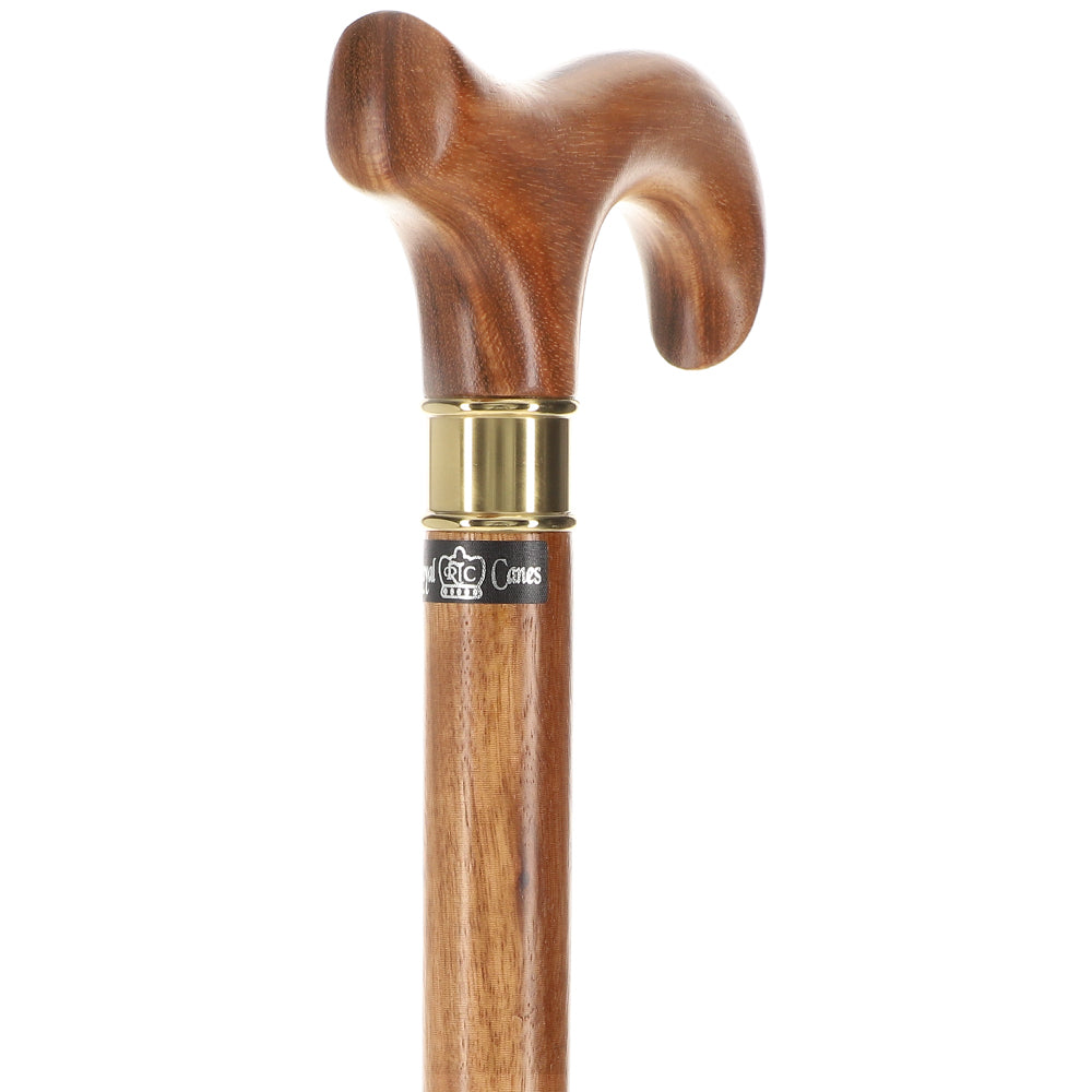 Super Strong Genuine Zebrano Derby - Striped Wood & Brass