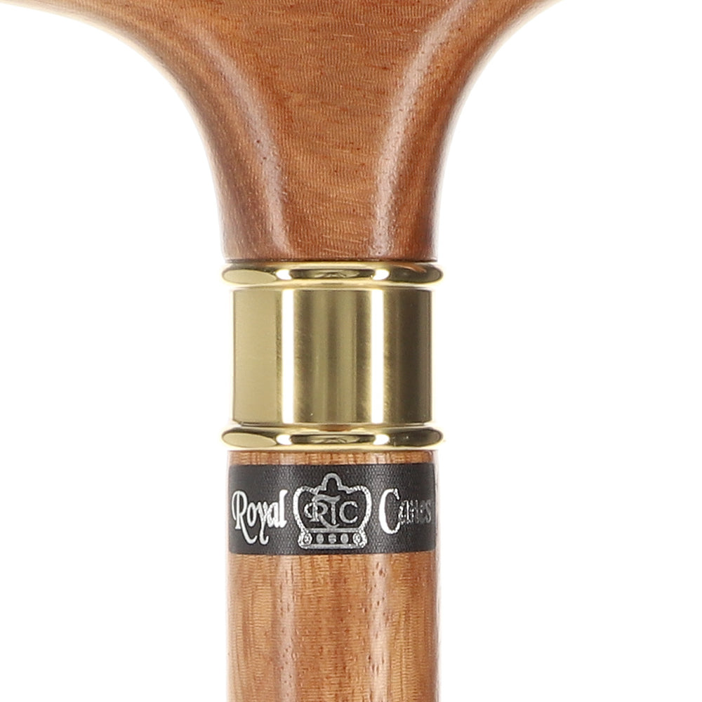 Super Strong Genuine Zebrano Derby - Striped Wood & Brass