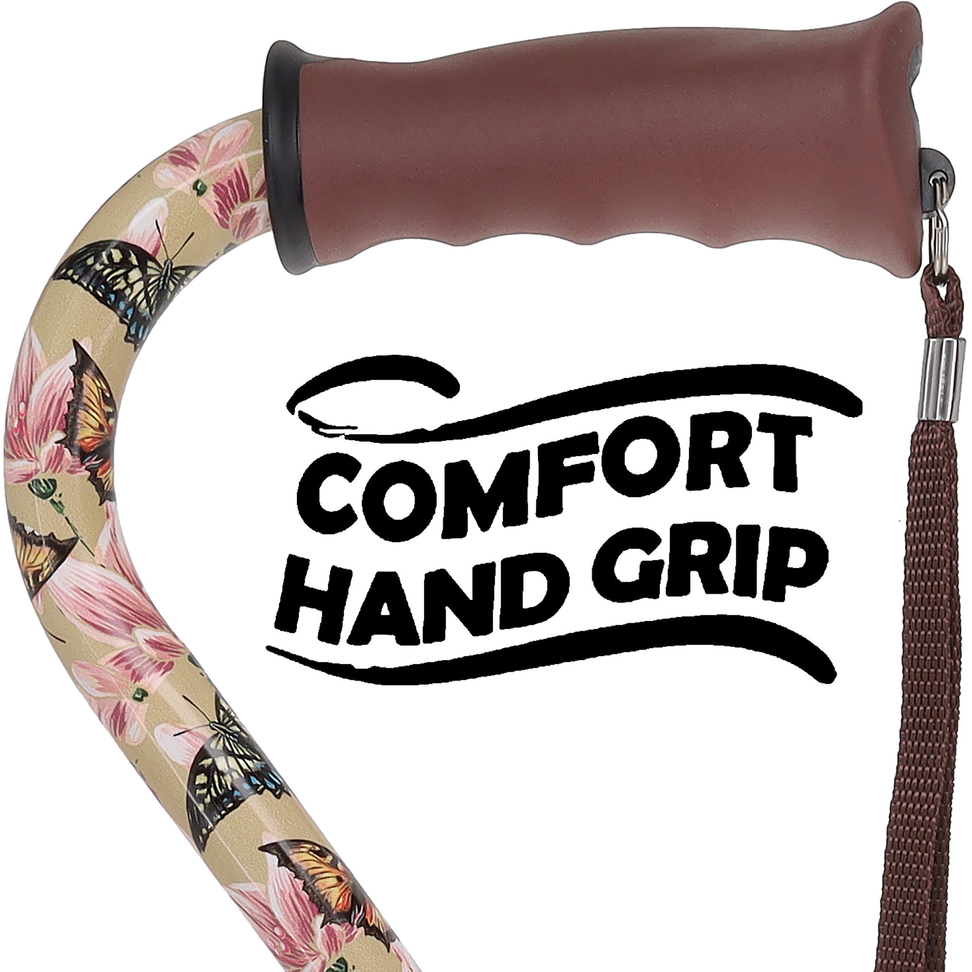 Lily & Butterfly: Adjustable Comfort Grip Offset Walking Cane