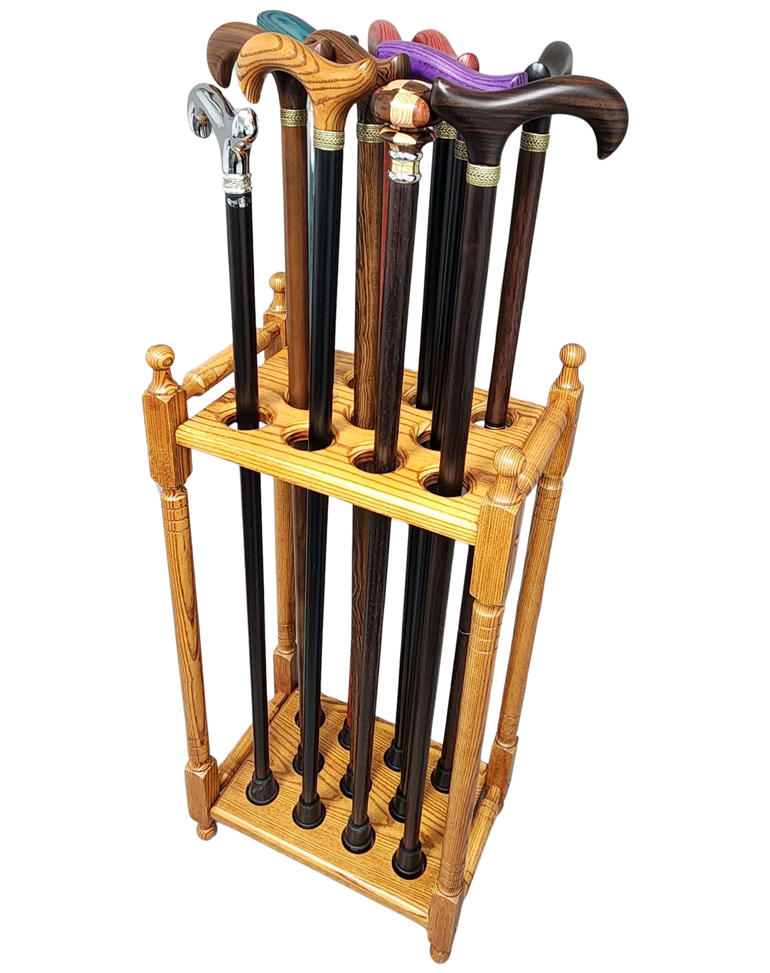 Collector's Dream:Rectangle Walking Cane Stand - Holds up to 11 Canes