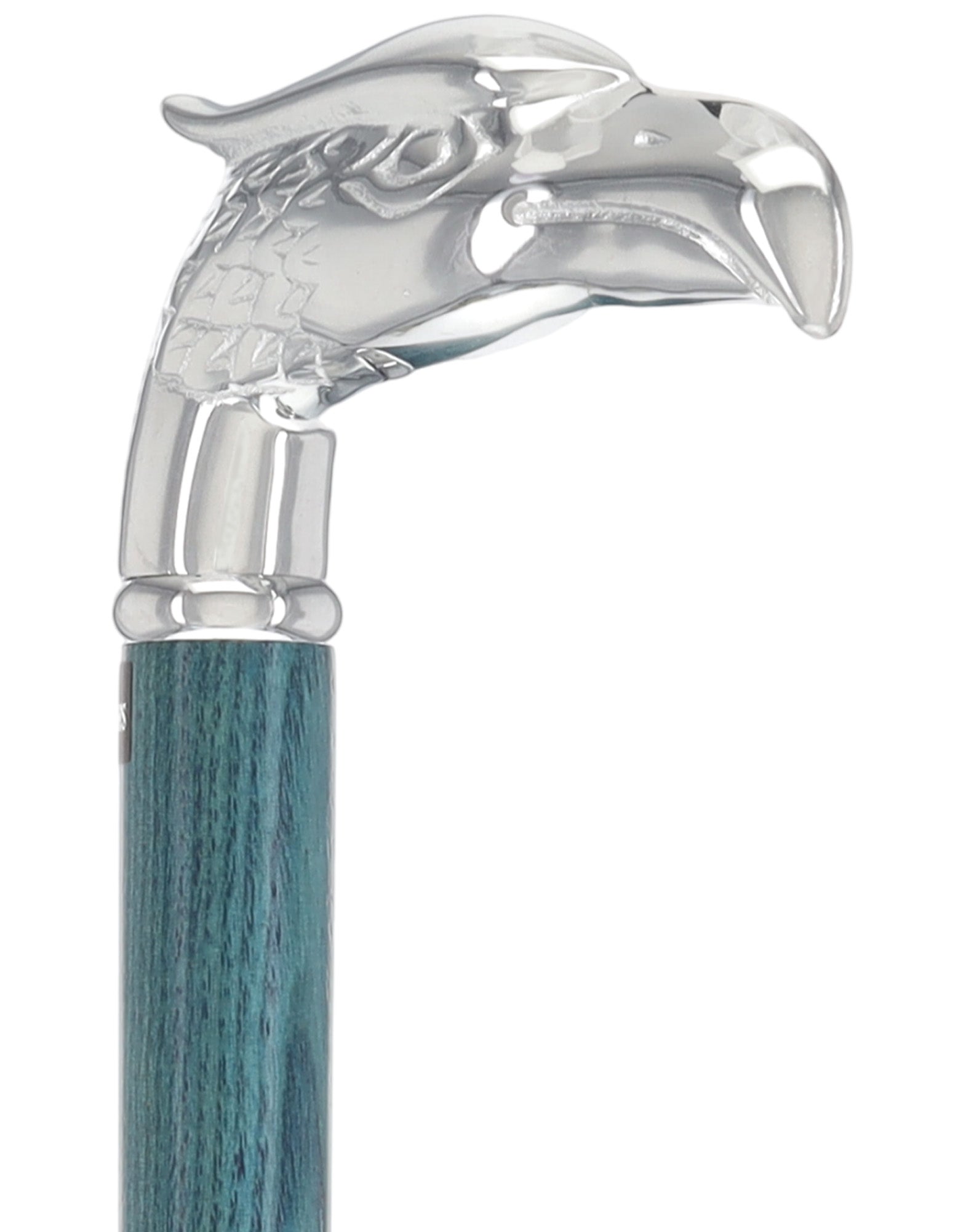 Premium Denim Blue Eagle Cane: Chrome, Patriotic Elegance