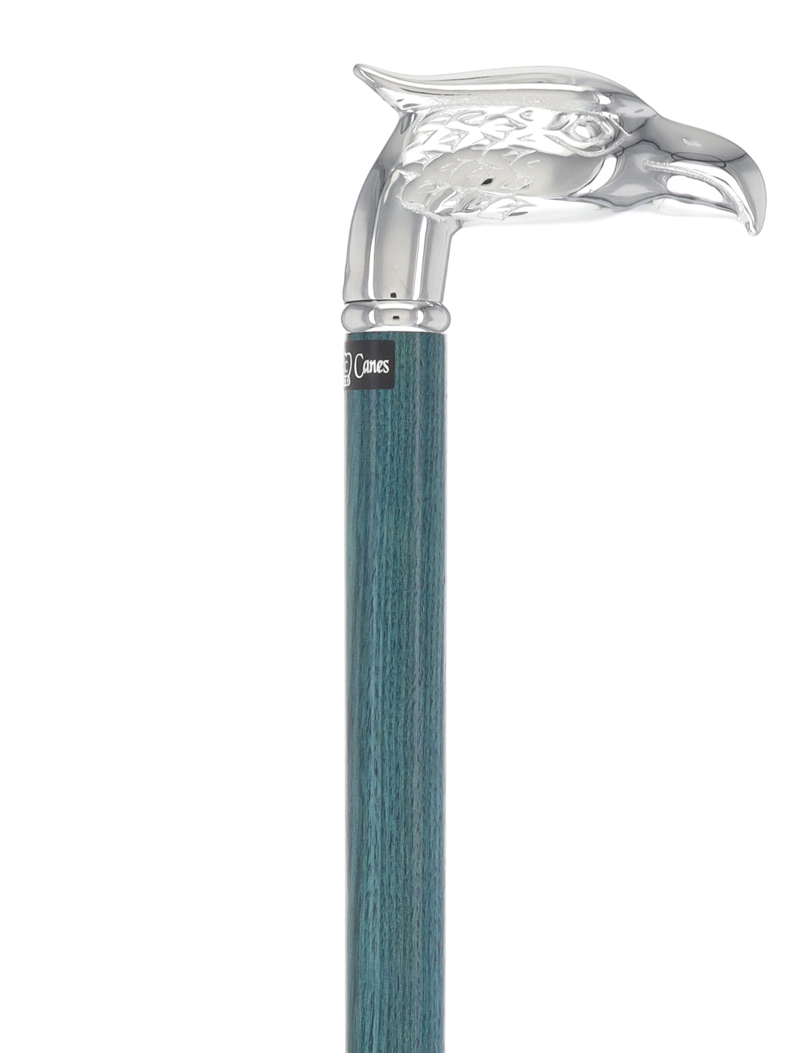 Premium Denim Blue Eagle Cane: Chrome, Patriotic Elegance