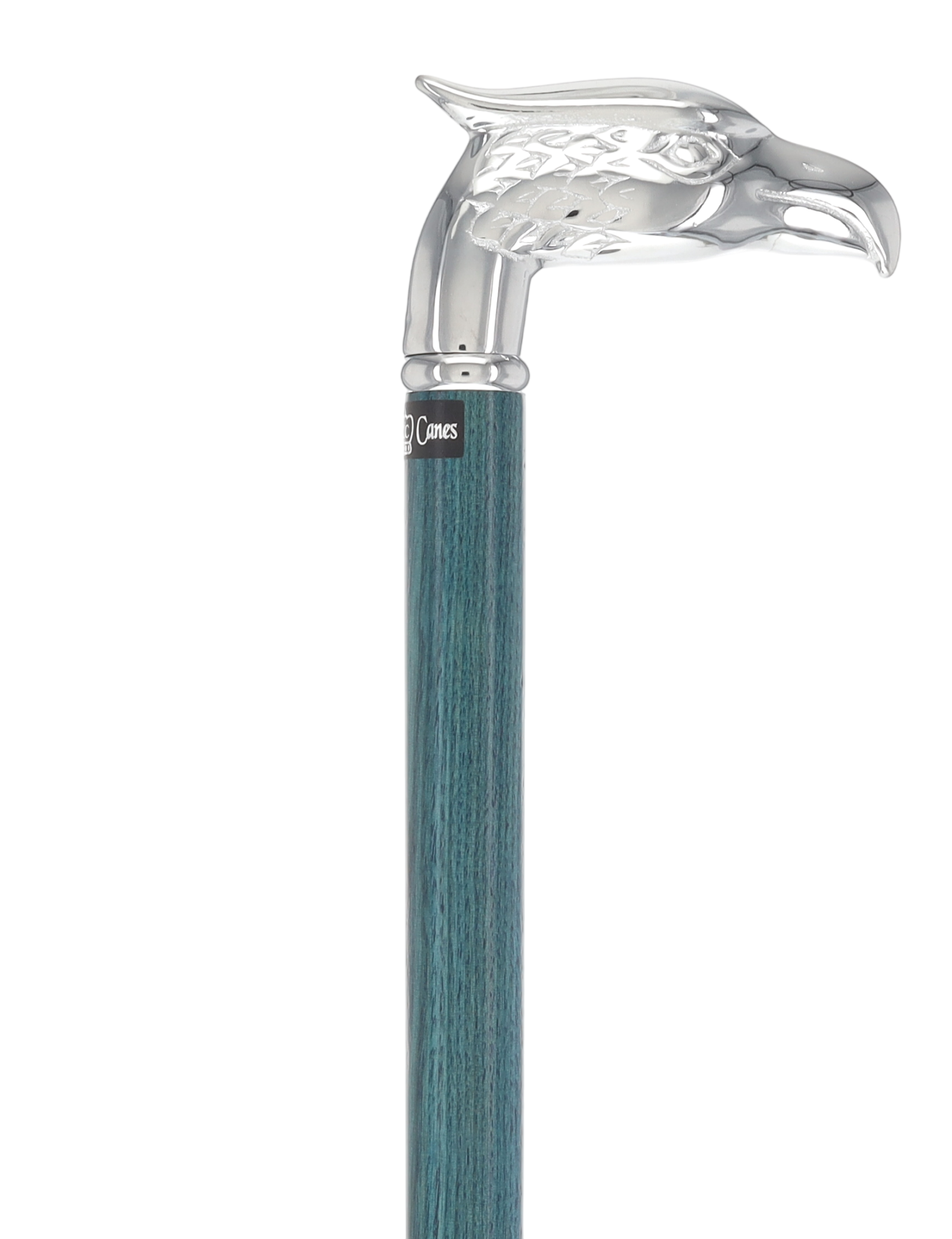 Premium Denim Blue Eagle Cane: Chrome, Patriotic Elegance