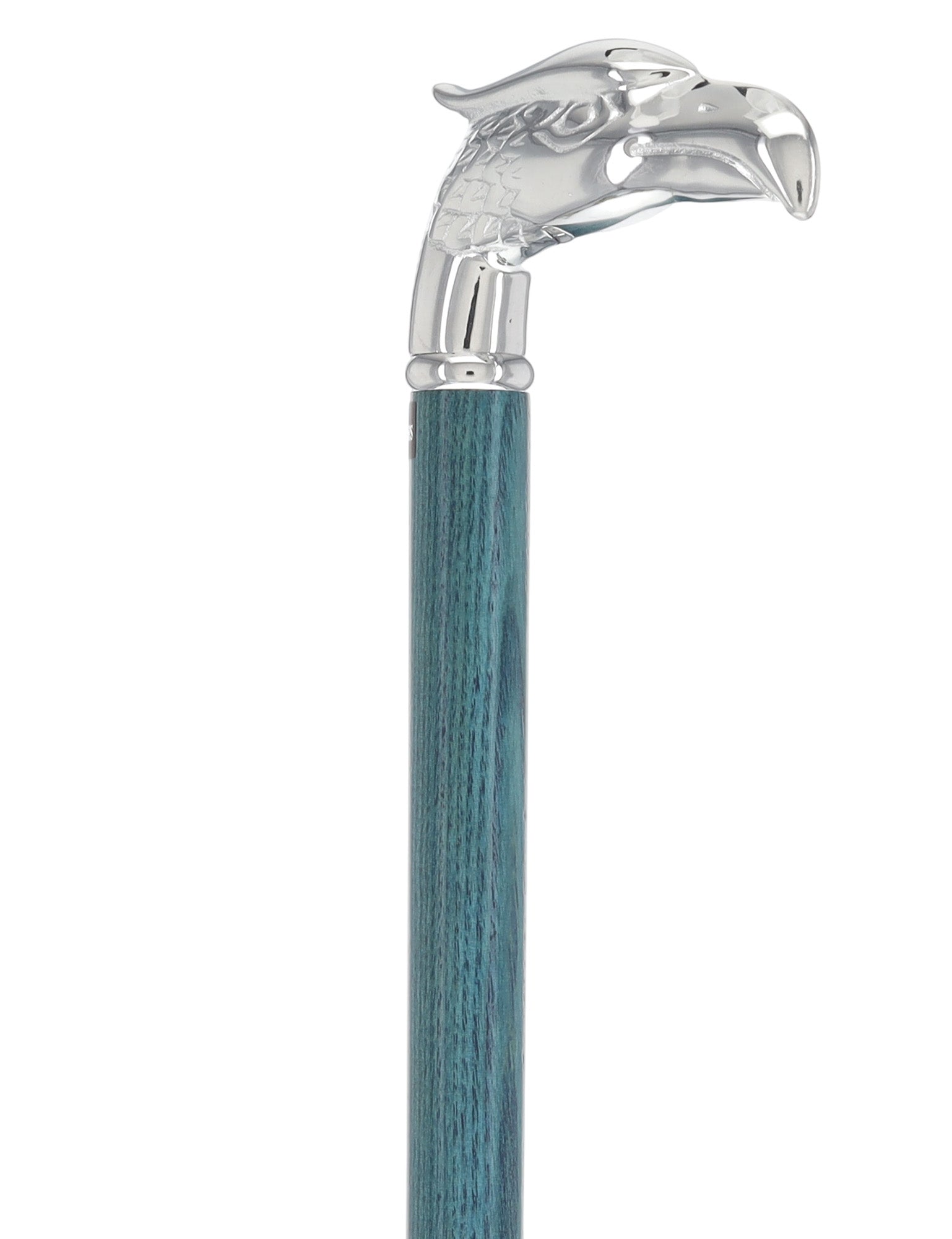 Premium Denim Blue Eagle Cane: Chrome, Patriotic Elegance
