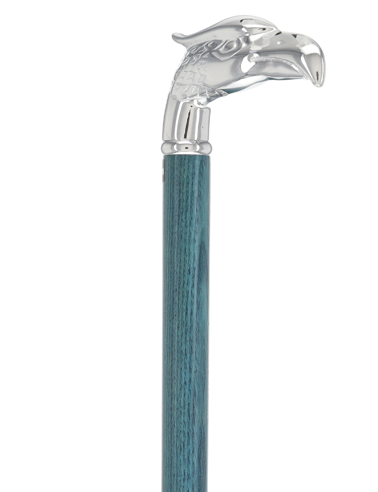 Premium Denim Blue Eagle Cane: Chrome, Patriotic Elegance