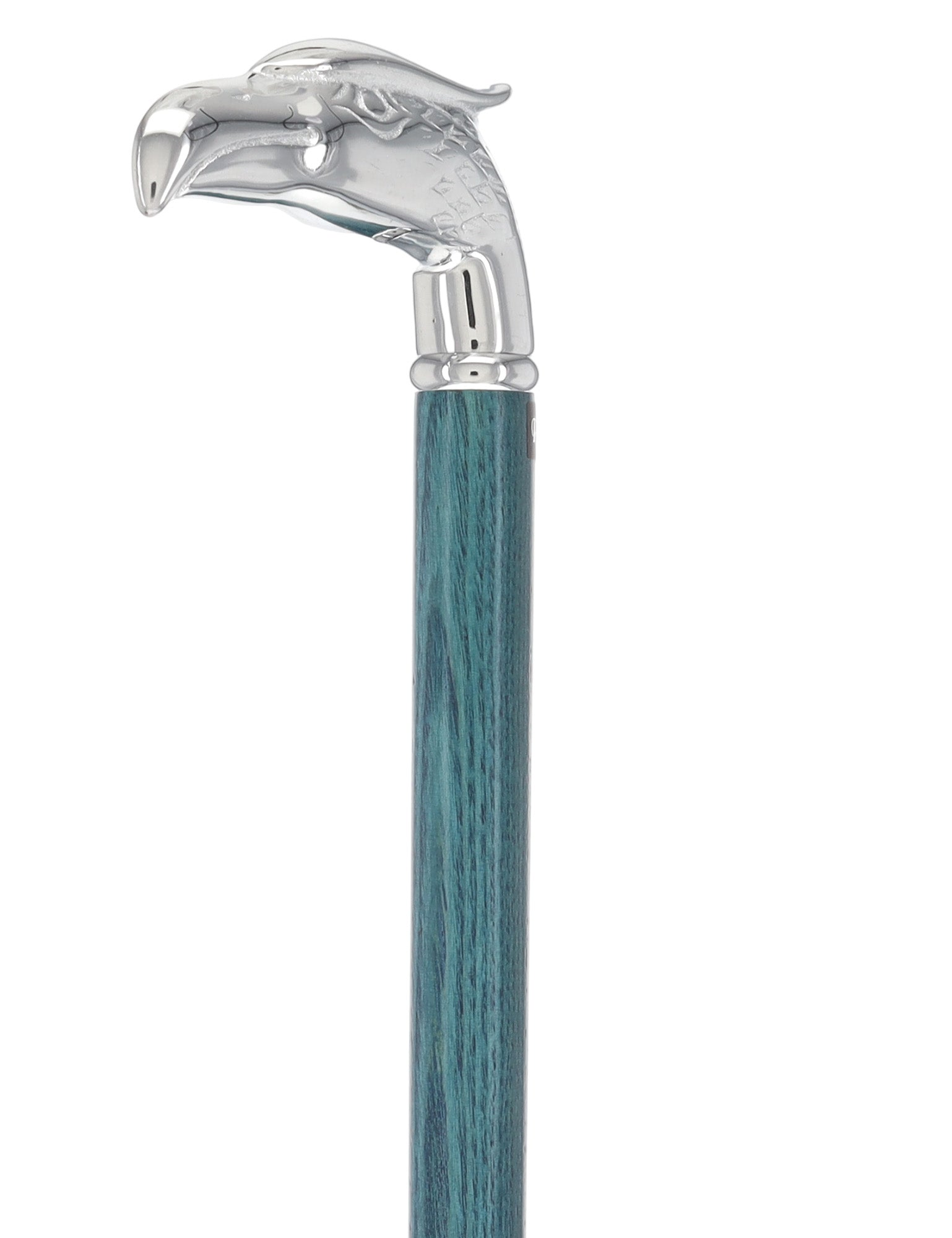 Premium Denim Blue Eagle Cane: Chrome, Patriotic Elegance