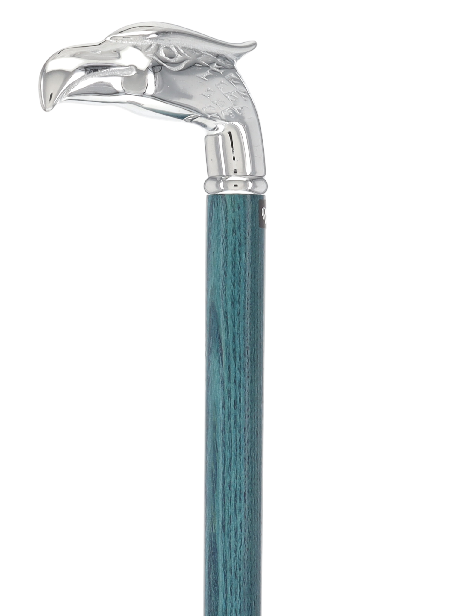Premium Denim Blue Eagle Cane: Chrome, Patriotic Elegance