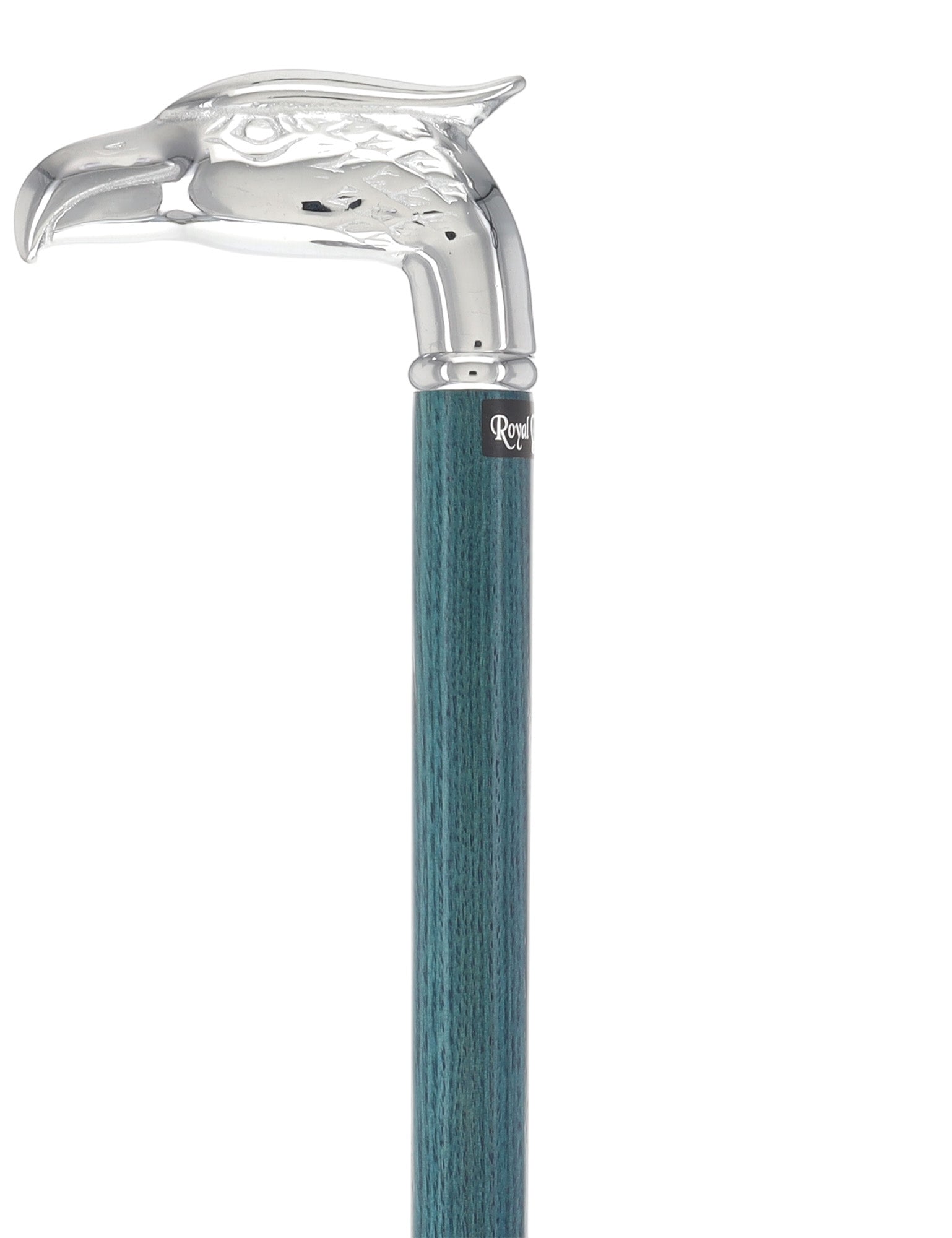 Premium Denim Blue Eagle Cane: Chrome, Patriotic Elegance