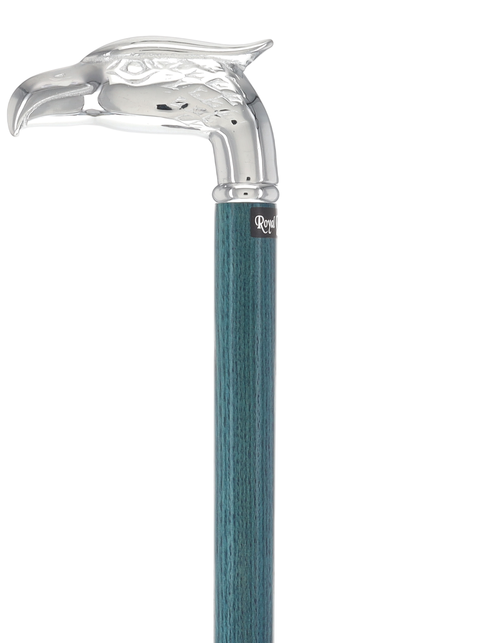 Premium Denim Blue Eagle Cane: Chrome, Patriotic Elegance