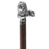 Scratch and Dent Chrome Lion Handle Walking Cane With Wenge Wood Shaft V2232