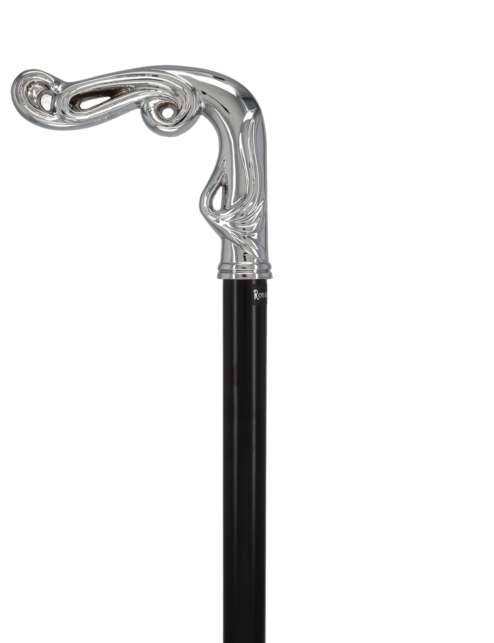 Luxury Silver Vine Design Fritz Cane - Chrome Plated