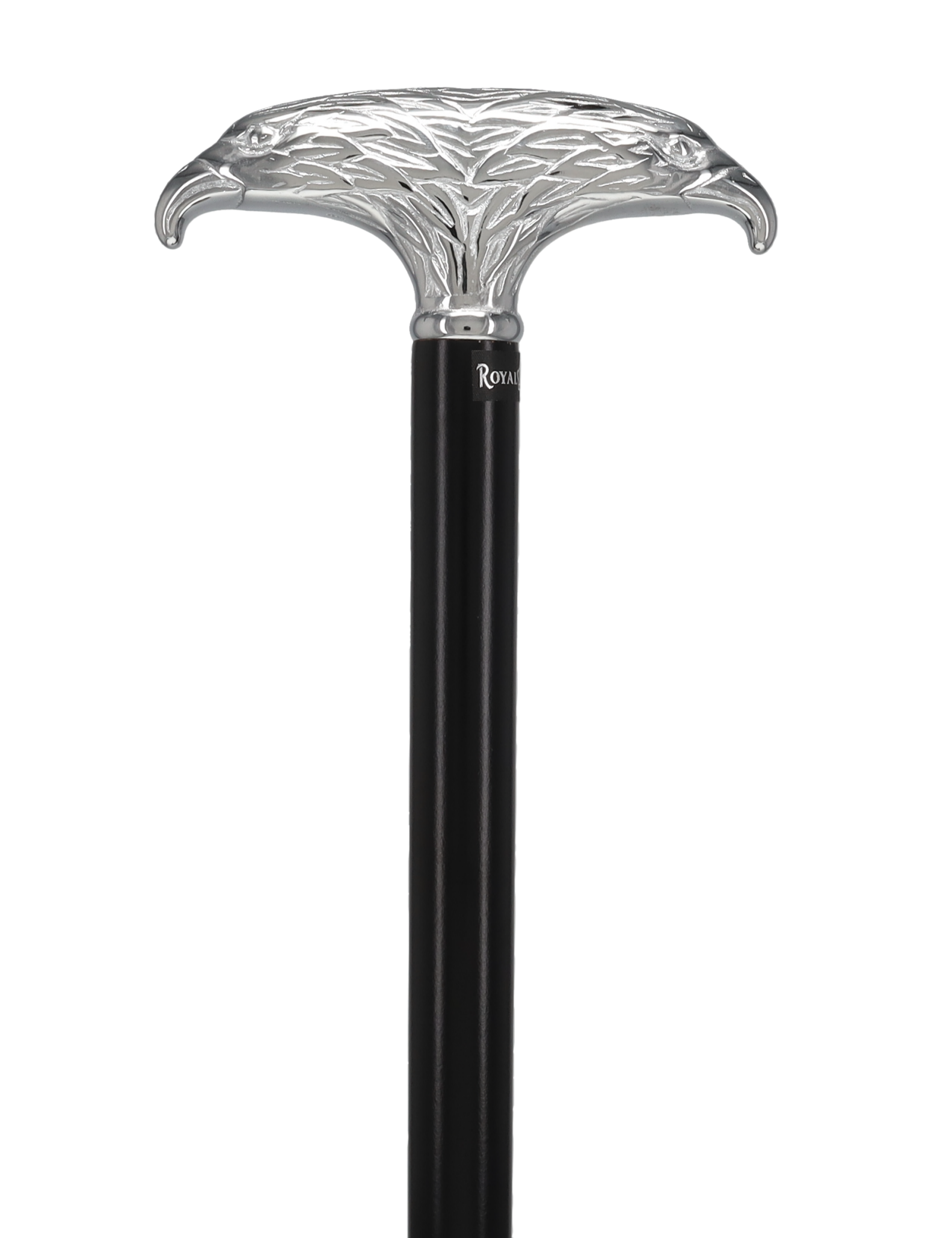 Patriotic Chrome Plated Double Eagle T-Handle Walking Cane