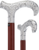 Super Strong Silver Scrollwork Derby: Luxury Silver-Plated Handle, Extra Long