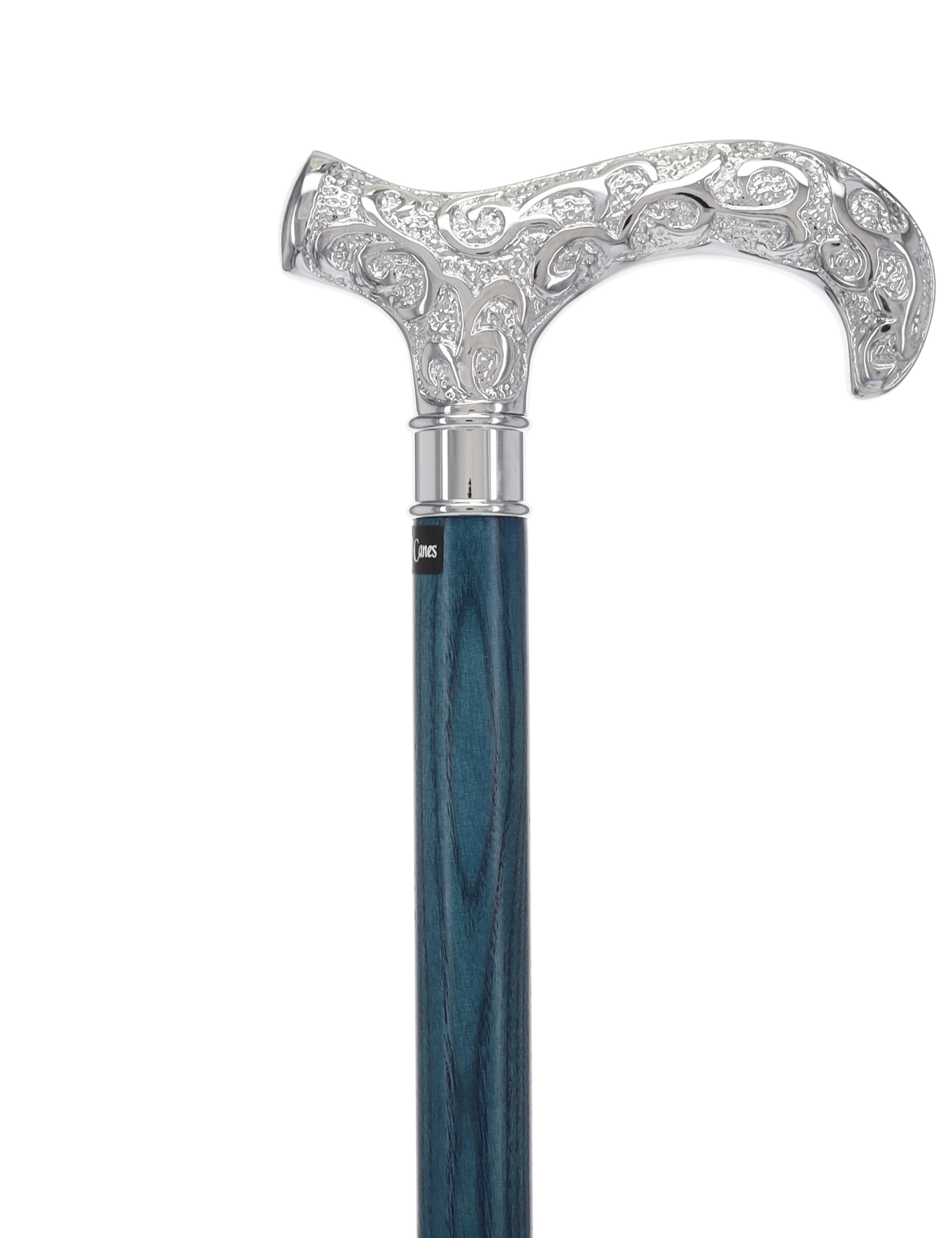 Super Strong Scrollwork Silver-Plated Handle, Blue Denim Shaft