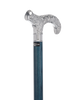 Super Strong Scrollwork Silver-Plated Handle, Blue Denim Shaft