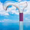 Clear Lucite Derby Handle Walking Cane with Lucite Shaft and Custom Collar