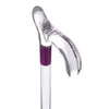 Clear Lucite Derby White Bubble Handle Walking Cane with Lucite Shaft and Custom Collar