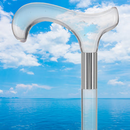 Elevate Style: Clear Lucite Cane with Customizable Collar