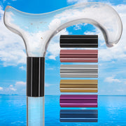 Elevate Style: Clear Lucite Cane with Customizable Collar