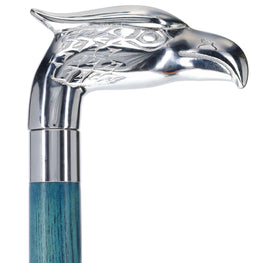 Eagle Premium Chrome Brass Cane: Stained Custom Color Shaft