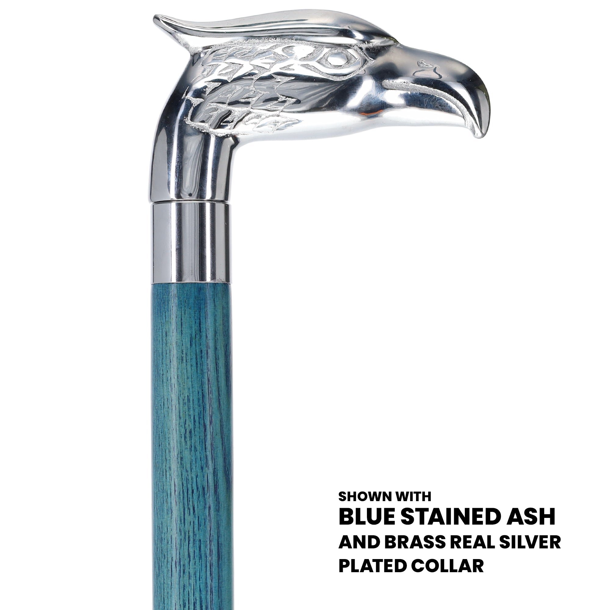 Eagle Premium Chrome Brass Cane: Stained Custom Color Shaft