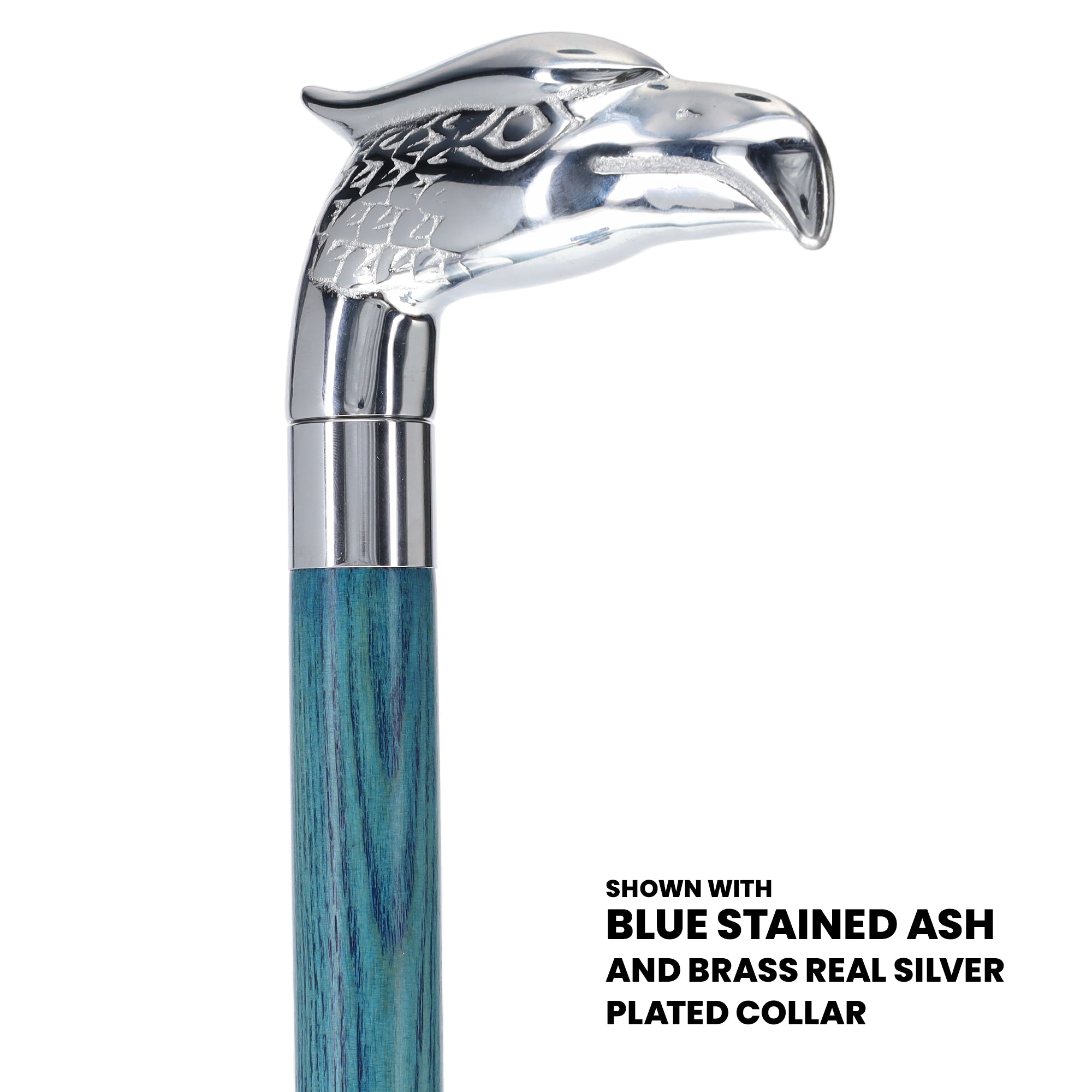 Eagle Premium Chrome Brass Cane: Stained Custom Color Shaft