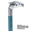 Premium Chrome Eagle Cane - Stained Ash Shaft & Collar