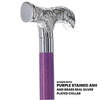 Chrome Plated T Shaped Handle Walking Cane w/ Custom Color Stained Ash Shaft & Collar