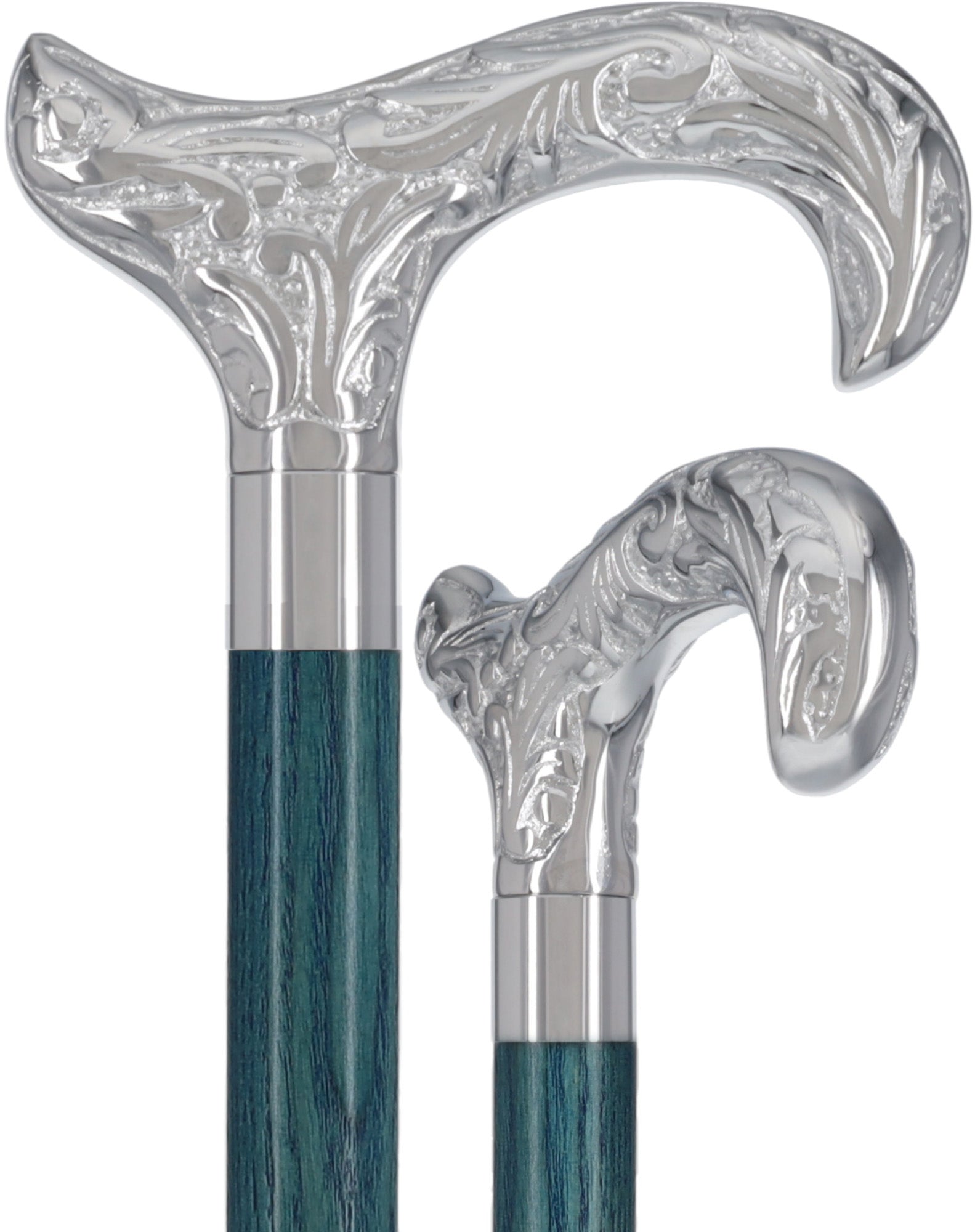 Derby Premium Chrome Brass Cane: Stained Custom Color Shaft