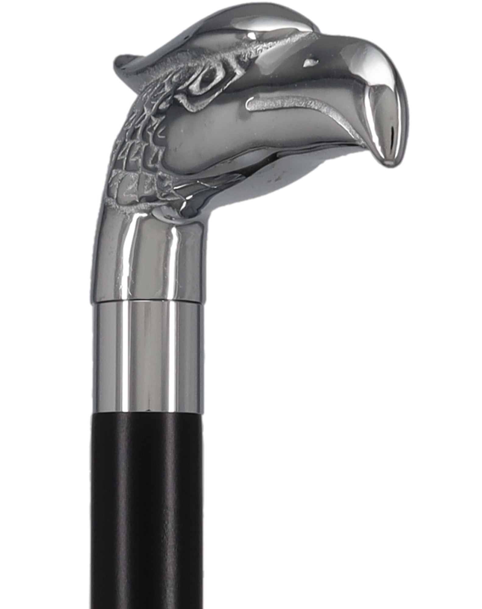 Eagle Premium Chrome Brass Handle Cane: Custom Shaft & Collar