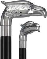 Eagle Premium Chrome Brass Handle Cane: Custom Shaft & Collar