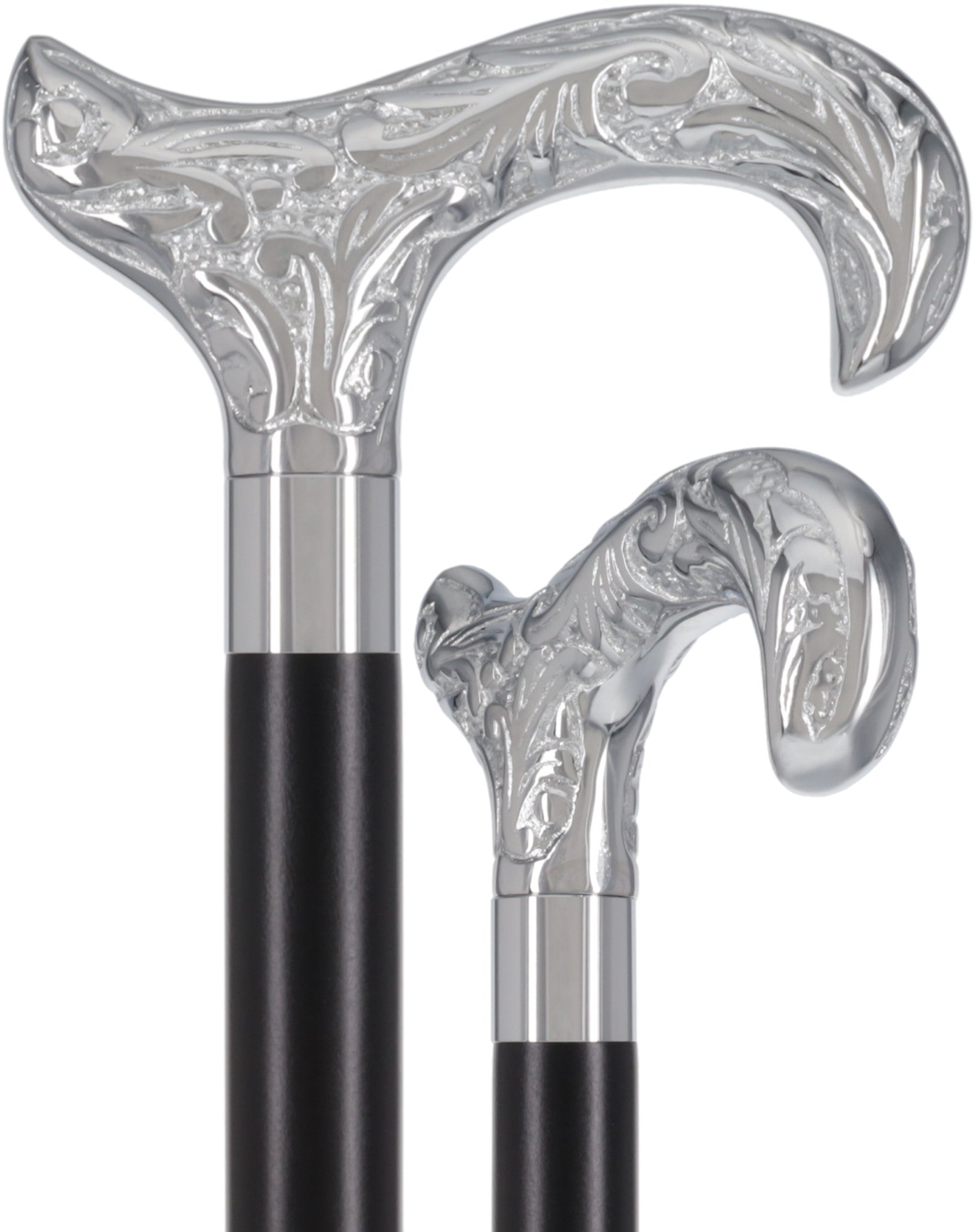 Derby Premium Chrome Brass Cane - Custom Shaft & Collar