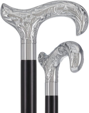 Derby Premium Chrome Brass Cane - Custom Shaft & Collar