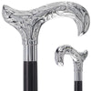 Scratch and Dent Chrome Plated Derby Handle Walking Cane w/ Wenge Shaft and Aluminum Silver Collar V2146