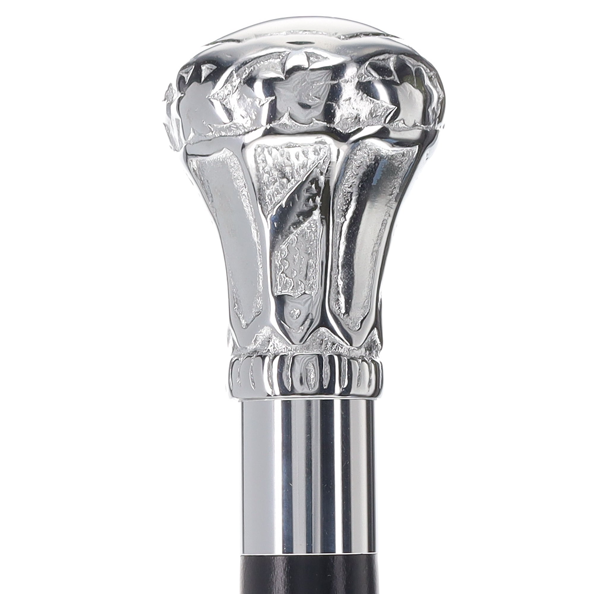 Knob Premium Chrome Brass Cane: Custom Shaft & Collar