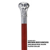 Scratch and Dent Knob Premium Chrome Brass Cane: Custom Shaft & Collar V2267