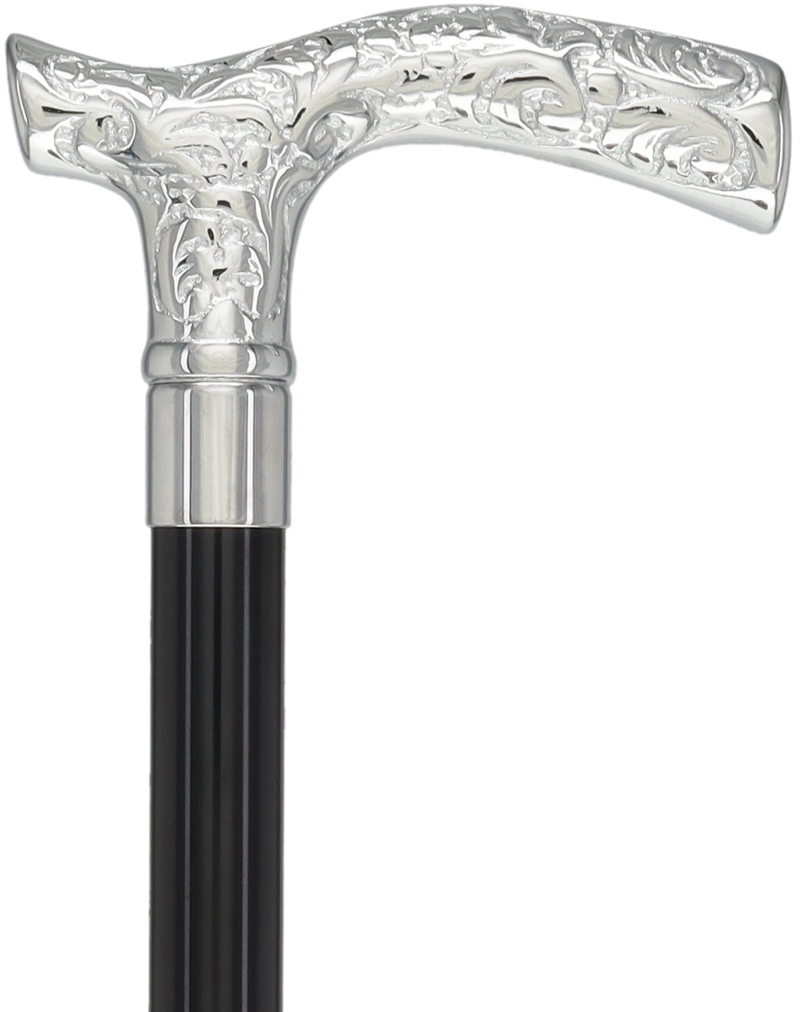 Fritz Premium Chrome Brass Cane: Laser-Etched Custom Shaft