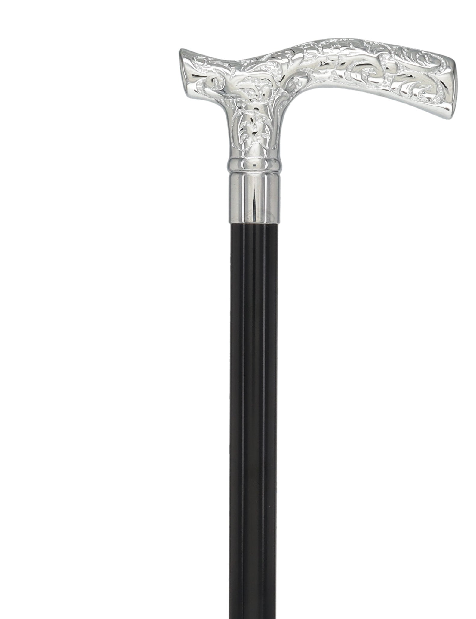 Fritz Premium Chrome Brass Cane: Laser-Etched Custom Shaft