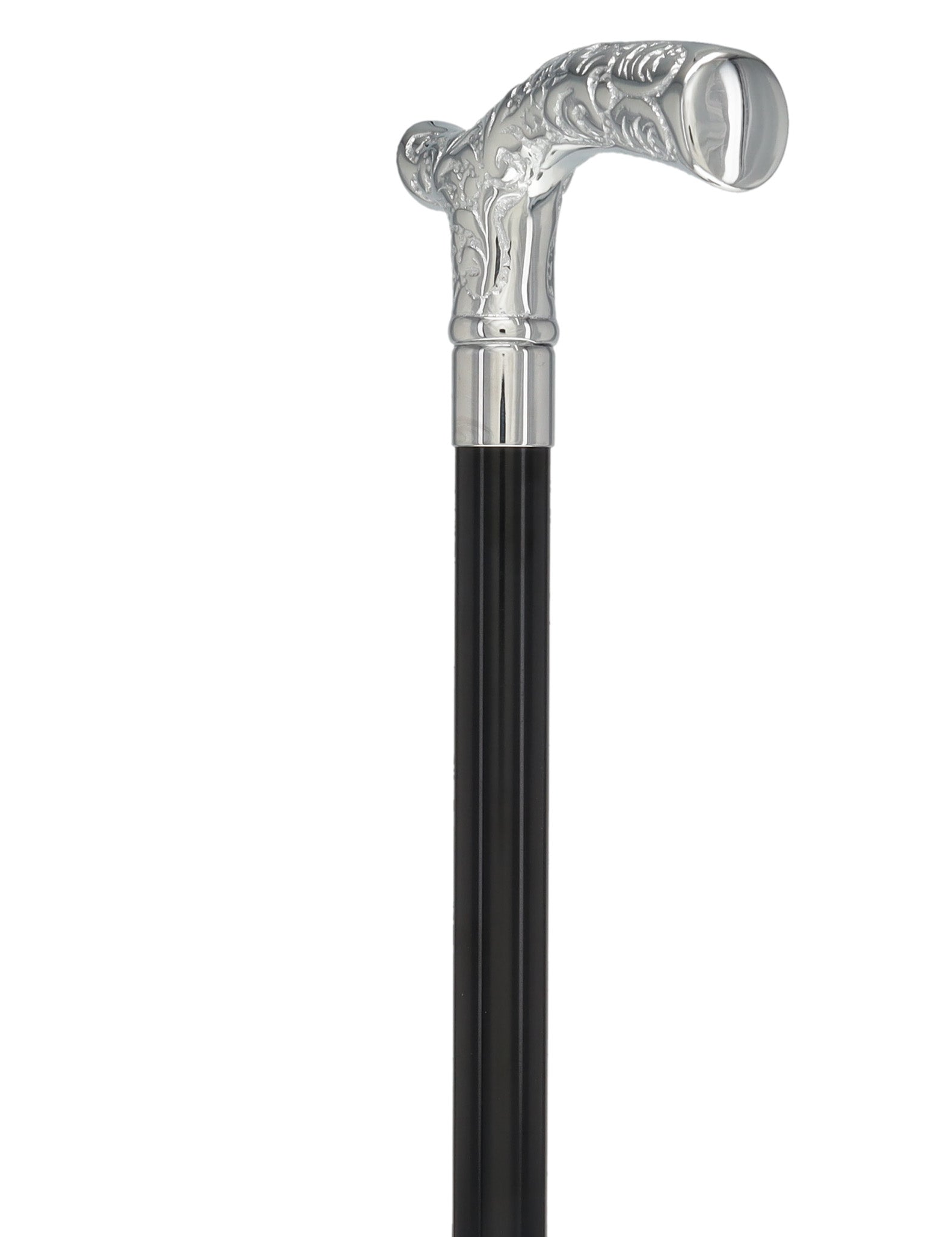 Fritz Premium Chrome Brass Cane: Laser-Etched Custom Shaft