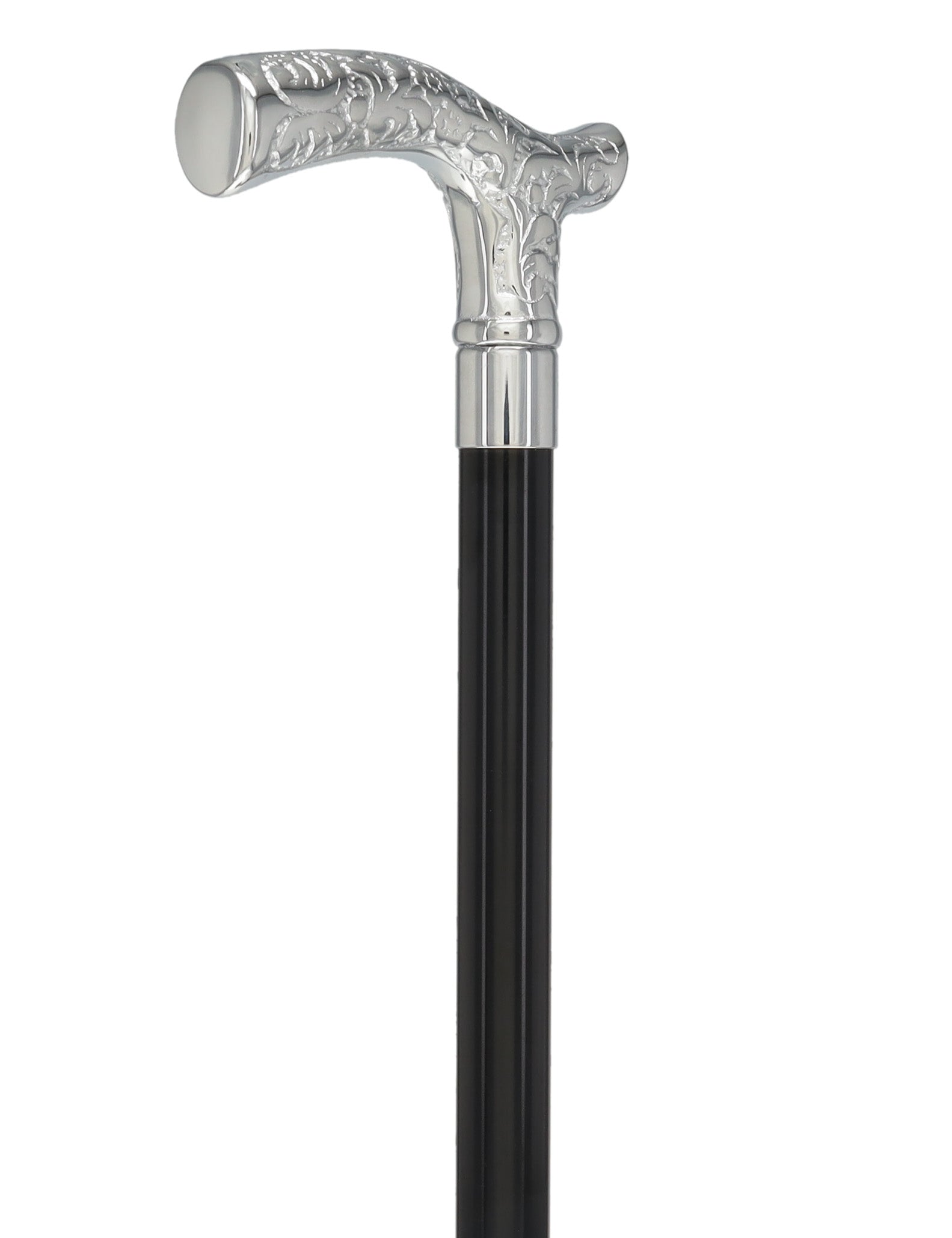 Fritz Premium Chrome Brass Cane: Laser-Etched Custom Shaft