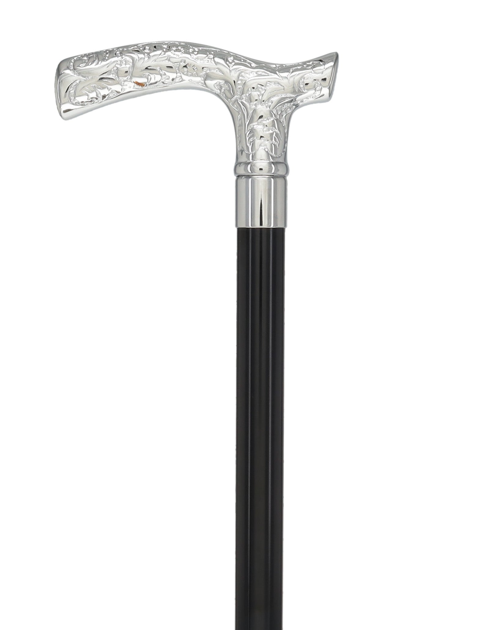 Fritz Premium Chrome Brass Cane: Laser-Etched Custom Shaft