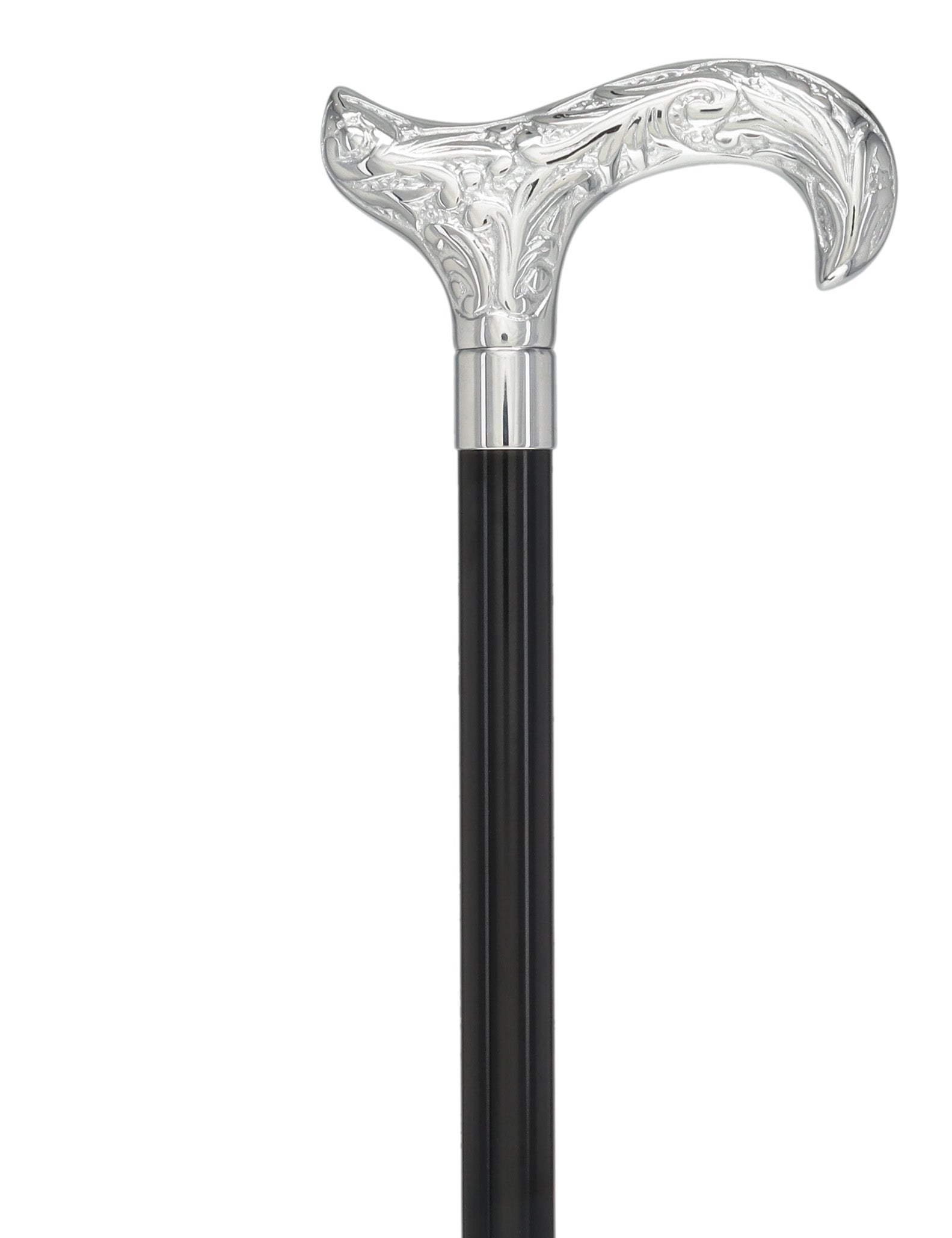 Derby Premium Chrome Brass Cane: Laser-Etched Custom Shaft