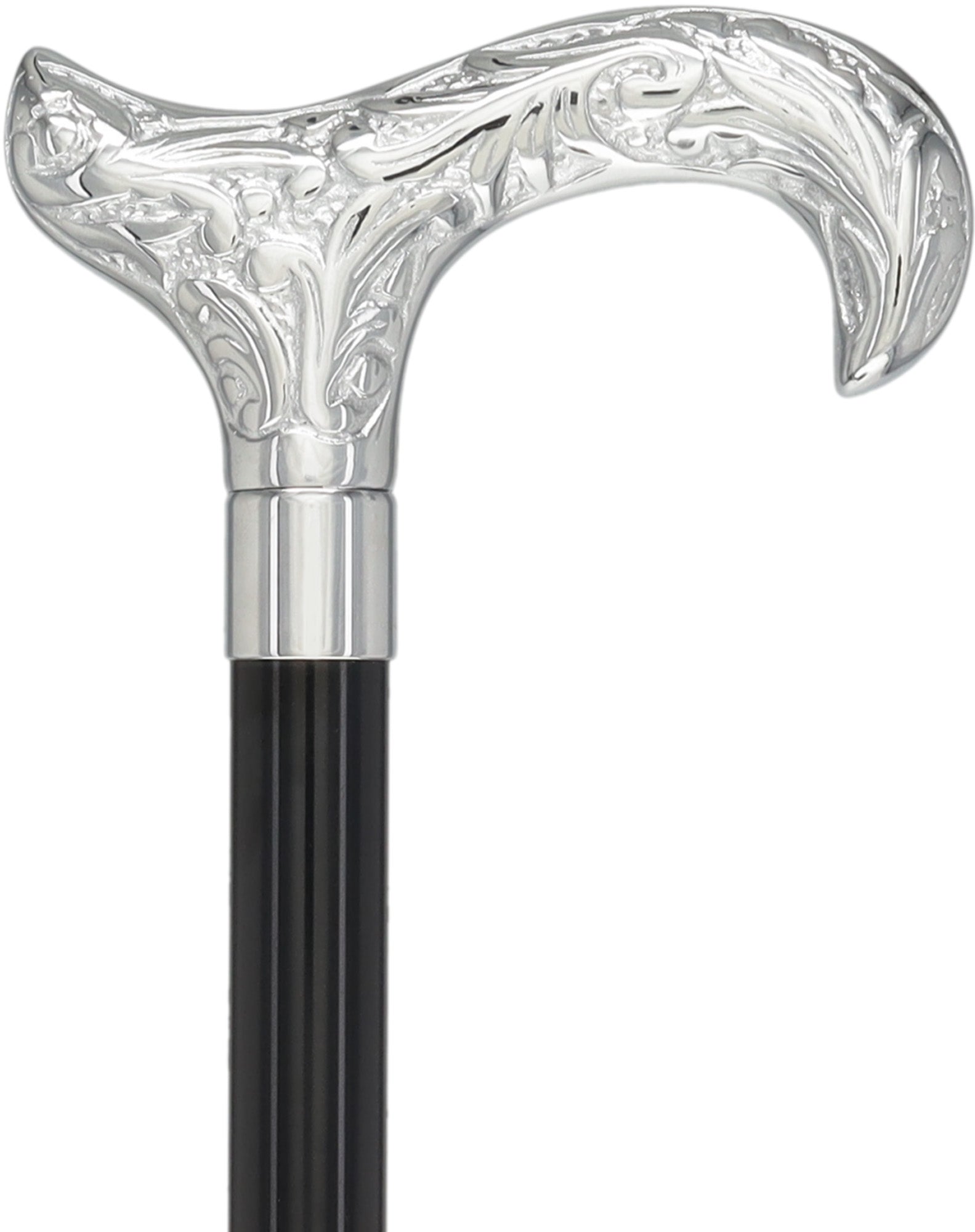 Derby Premium Chrome Brass Cane: Laser-Etched Custom Shaft