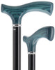 Stylish Blue Denim Fritz Cane, Sleek Black Beechwood Shaft