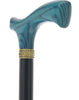 Stylish Blue Denim Fritz Cane, Sleek Black Beechwood Shaft