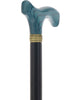 Stylish Blue Denim Fritz Cane, Sleek Black Beechwood Shaft