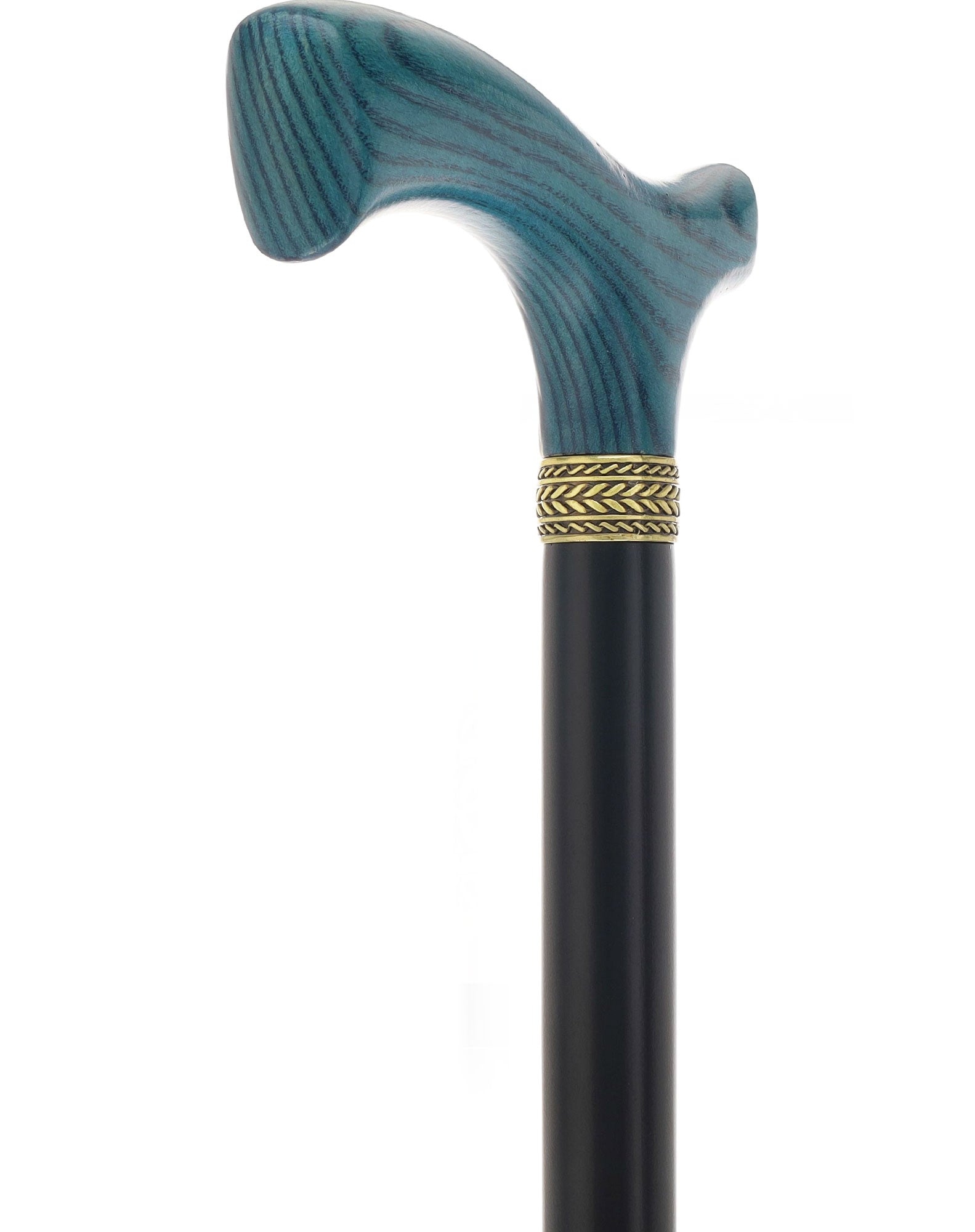 Stylish Blue Denim Fritz Cane, Sleek Black Beechwood Shaft