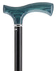 Stylish Blue Denim Fritz Cane, Sleek Black Beechwood Shaft