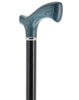 Stylish Blue Denim Fritz Cane, Sleek Black Beechwood Shaft